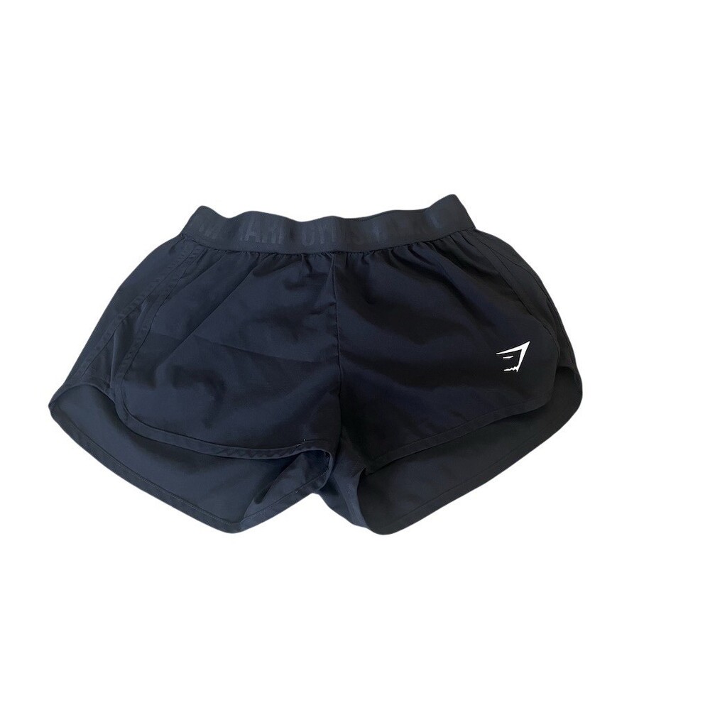 Gymshark Women's Running Training Shorts Black Size S Elastic Logo